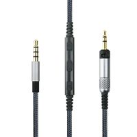 NewFantasia Cable Compatible with Sennheiser HD598, HD598 SE, HD518, HD598 Cs, HD598 SR, HD599, HD569, HD579 Headphone, Remote Volume Mic Compatible with iPhone iPod ipad Apple Devices 4.3FT