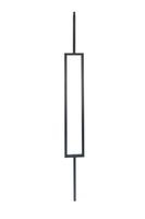 T81 - Iron Balusters - Single Rectangle - Hollow - 44 in X 1/2 in Square - Box of 10 (Satin Black)