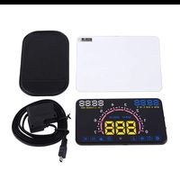 Universal 5.8" Car HUD Head Up Display with OBD2 EUOBD Interface Speeding Warning Heads Up Display for Cars