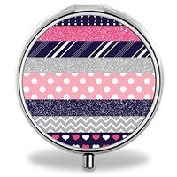 Compact Mini Portable 3 Compartments Travel Medical Medicine Case/Pill Organizer/Pill Box(Hing Hong Pill Case)