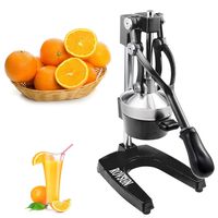 ROVSUN Commercial Grade Citrus Juicer Hand Press Manual Fruit Juicer Juice Squeezer Citrus Orange Lemon Pomegranate (Black)