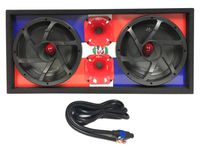 Menace Audio Dual 10" Loaded Midrange Speaker Box - Dominican Flag/RED