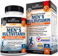 Men's Multivitamin Advanced Formula with Zinc, A, B, C, D3, E Vitamins - Daily Supplement for Heart Health Support - Promotes Mental Clarity & Focus - for Whole Body Health