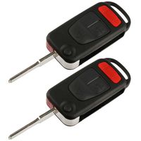 Key Fob Keyless Entry Remote Flip Shell Case & Pad fits Mercedes