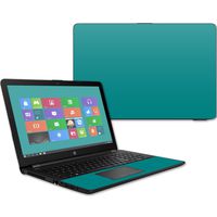 Mightyskins Skin Compatible with Hp 15t Laptop 15.6" (2017) - Solid Teal | Protective, Durable, and Unique Vinyl Decal Wrap Cover | Easy to Apply, Remove, and Change Styles | Made in The USA