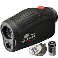 Luepold Golf GX-1i3 Rangefinder + CR2 Battery + 1 Custom Ball Marker Clip Set (American Eagle)