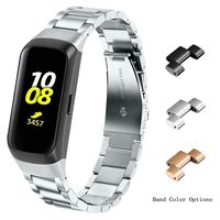 Valchinova Compatible with Samsung Galaxy Fit SM-R370 Band Replacement Stainless Steel Metal Wristband Strap Accessory for Men Women (Silver)