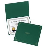 Oxford Certificate Holders, Green, Letter Size, 25 Per Pack (299605)