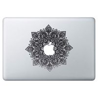 Roskio Mandala Flowers Ring Removable Vinyl Laptop MacBook Sticker Decal for Apple Notebook MacBook Air Pro Retina 13 Inch