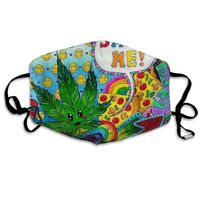 Trippy Cute Marijuana Dust Mask,Washable and Reusable Cleaning Gardening Outdoor Activities Warm Windproof Mask
