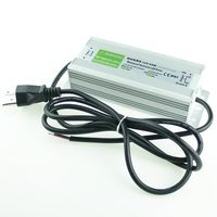 QUANS 65W Waterproof 110V AC to 12V DC 5.42A Power Supply Transformer LED Driver with 4.5ft US 3-Prong Cable Plug