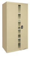 Sandusky Lee EA4R362472-04 Welded Steel Elite Storage Cabinet with Adjustable Shelves, 24" Length x 36" Width x 72" Height, Tropic Sand