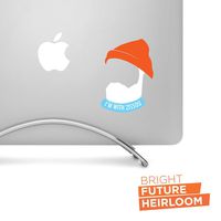 I'm with ZISSOU - 4" high printed vinyl decal - For MacBook, cars, laptops, tablets and more!