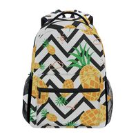 Backpacks Hawaiian Geometric Pineapple College School Book Bag Travel Hiking Camping Daypack