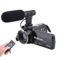 Video Camera Camcorder,CamKing FHD 1080P 24.0MP 16X Digital Video Camera with External Microphone and 3.0 Inch IPS HD Touch Screen Digital Zoom Camera Recorder