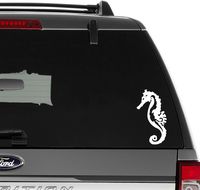 Seahorse Fish Vinyl Decal Sticker For Wall Decor, Windows, Laptop, Car, Truck, Motorcycle, Vehicles (Size-6 inch/15 cm Tall) - (Gloss WHITE Color)