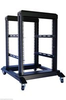 Raising Electronics 15U 4 Post Open Frame 19'' Server/Audio Network ITSteel Rack 24'' Deep