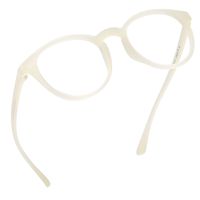 LifeArt Blue Light Blocking Glasses,Computer Reading Glasses,Transparent Lens,Reduce Headaches&Eyestrain,Stylish for Women/Men (Alaska_clearwhite, 0.50 Magnification)