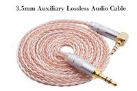 3.5mm Auxiliary Lossless Audio Cable Pure Sliver + OOC 8 Wire 152 Core 3.5mm AUX Cable Stereo Compatible for Phones,Headphones,Speakers,Tablets,PCs,MP3 Players and More (OOC+Silver-8 Core)