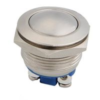 12V Switch Push Button Latching Momentary 16Mm Self-Locking Durable Auto Mini Metal Boat