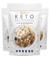 Low Karb - Keto Blueberry Nut Granola Healthy Breakfast Cereal - Low Carb Snacks & Food - 3g Net Carbs - Almonds, Pecans, Coconut and more (11 oz) (3 Count)