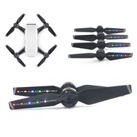 2Pairs Spark LED Flash Propellers Blades Props Rechargeable for DJI Spark Drone (White)