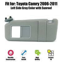 ustar Sun Visor Left Driver Side for Toyota Camry 2006 2007 2008 2009 2010 2011 Replacement 7432006800B0 with Sunroof
