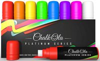 Window Markers - 15mm Jumbo - 3 in 1 Nib with 28g Ink - Pack of 8 neon chalk pens - Loved by Teachers, Kids, Artists, Businesses - Use on Chalkboard, Whiteboard, Blackboard, Glass, Bistro