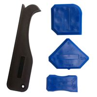 Set of 4 Sealant Tool Caulking Tool Kit for Kitchen Bathroom Frames Sealant Floor Sealing Clean Tool(Blue)