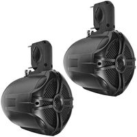 Seismic Audio - SA-WT65B - Pair of 250 Watt 6.5 Inch 2-Way Black Wakeboard Tower Speakers - 500 Watt Marine Speaker System