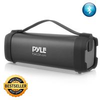 Pyle Wireless Portable Bluetooth Speaker - 100 Watt Power Rugged Compact Audio Sound Box Stereo System with Built-in Rechargeable Battery, 3.5mm AUX Input Jack, FM Radio, MP3 and USB Reader - PBMSQG5
