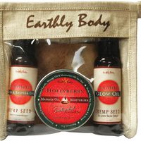 Earthly Body Holiday Jute Bag Hollyberry
