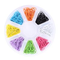 Heirtronic 200 Pieces Multi-colored Bulb Pins Calabash Pin Gourd Pins Safety Pins with Stoage Case for Clothing Crafting and DIY Project, 8 Colors
