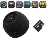 DENT WiFi HD 1080P Mini Camera, Wireless Magnetic Indoor Security Nanny Cam Baby Monitors with Motion Detection Real Night Vision, Supports 128gb microSD Cards (Includes 32gb) (Upgraded Version 2.0)