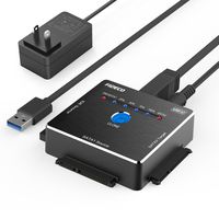 SATA/IDE Adapter Cable, FIDECO USB 3.0 to SATA Hard Drvie Adapter Converter Cable for 2.5" / 3.5" / 5.25" HDD SSD SATA III Drives with Offline One Touch Clone (Cable PL06)
