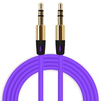 3.5mm Audio Cable Buedvo Auxiliary Male To Male Flat Aux Cable 1M (Purple)