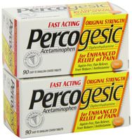 Original Percogesic enhanced pain relief -Acetaminophen 325 mg, Diphenhydramine 12.5 mg - Fast Acting Coated Caplets, 90 Count(Pack of 2)