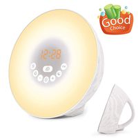 Sunrise Alarm Clock, Wake Up Light with 7 Nature Sounds, Digital Clock, FM Radio and Touch Control, Snooze Function