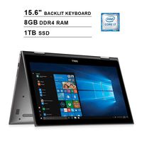 2019 Dell Inspiron 15 5579 15.6 Inch FHD 2-in-1 Touchscreen Laptop (8th Gen Intel Quad Core i7-8550U up to 4.0 GHz, 8GB RAM, 1TB SSD, Intel UHD Graphics 620, Backlit Keyboard, Windows 10) (Renewed)