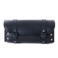 Motorcycle Bags, Saddlebags with Leather Shell, Black Handlebar Bag