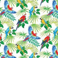 Rain Forest Macaw/Parrot Gift Wrapping Tissue Paper for Art DIY Crafts in Bulk # 239~10 Large Sheets Size 20" x 30"