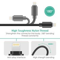 iPhone Charger Cable 5 Pack 3/3/6/6/10FT Lightning Cable MFi Certified Fast USB iPhone Charging Cable Long Nylon Braided Cord Compatible iPhone XS/Max/XR/X/8/8Plus/7/7P/6/6 P/6S