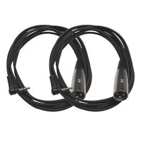 Seismic Audio SA-iSTXMOX6-2Pack Pair of 6-Feet Right Angle Stereo 1/8-Inch TRS to XLR Male Patch Cables