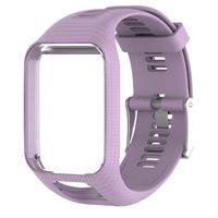 HUVE Silicagel Replacement Watchband Watch Strap 25cm Long for Tomtom 2/3 /Spark/Spark3/Series GPS Watch with Screen Protectors (Lavender)