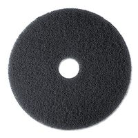 3M 08277 High Productivity Floor Pad 7300, 19" Diameter, Black, 5/Carton