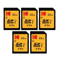 Kodak SDHC 32GB Class 10 UHS-I U1 (5 Pack) (5 Items)