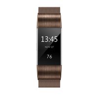 QusFy Metal Band Compatible with Fitbit Charge 2, Slim Thin Stainless Steel Metal with Magnetic Closure Replacement Accessories Small Large for Women Men, Black, Silver, Champagne, Rose Gold, Colorful