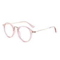 JIM HALO Retro Round Computer Glasses Blue Light Blocking Video Game Eyeglasses, Reduce Eye Strain Anti Glare Clear Lens Men Women Pink