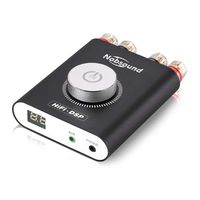 Nobsound NS-20G 200W Mini Bluetooth 5.0 Power Amplifier 2.0 Channel Wireless Receiver Hi-Fi DSP Stereo Headphone Audio Amp LED Display (Black)