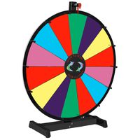 LEMY 24 Inch Round Color Spinning Prize Wheel Spin to Win Game Kit Editable Magnetic Board with Dry Erase Marker Pen